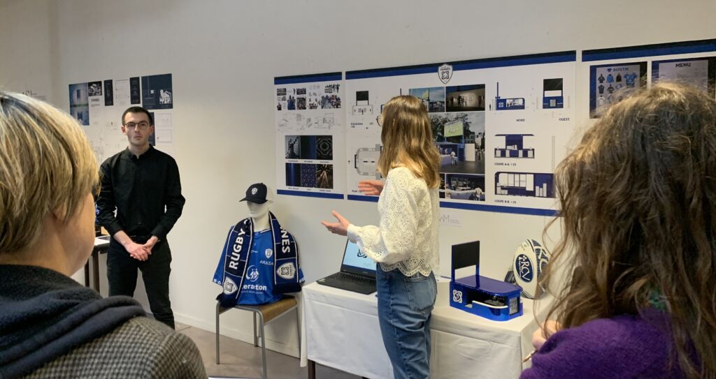 Rendu A3 architecture intérieure. Stand événementiel pour le RCV. 10