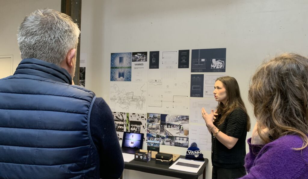 Rendu A3 architecture intérieure. Stand événementiel pour le RCV. 4