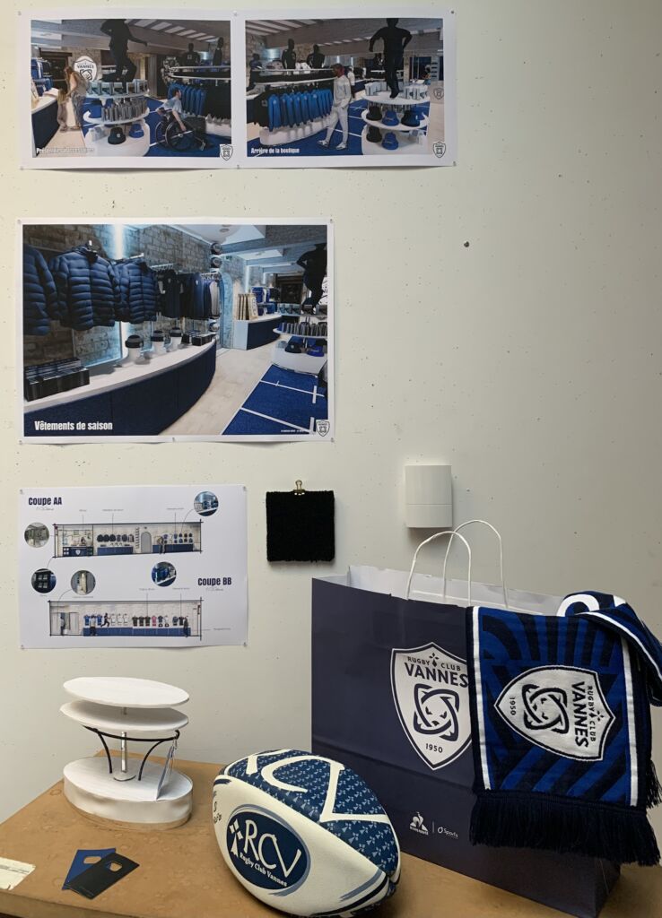 Rendu A4 architecture intérieure. Boutique du RCV.