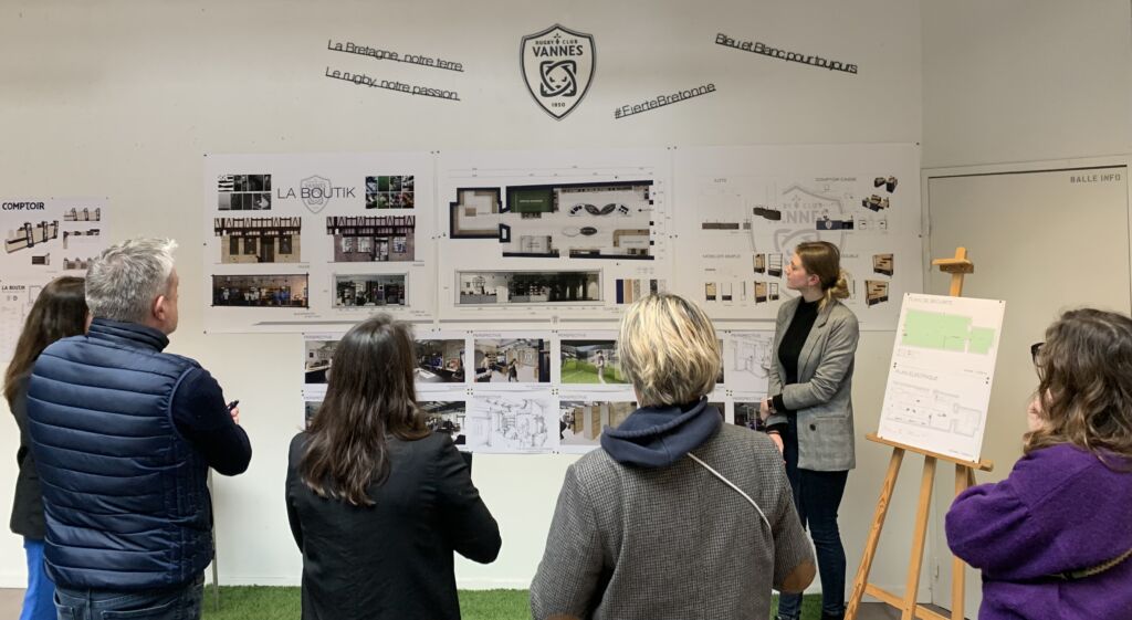 Rendu A4 architecture intérieure. Boutique du RCV. 3