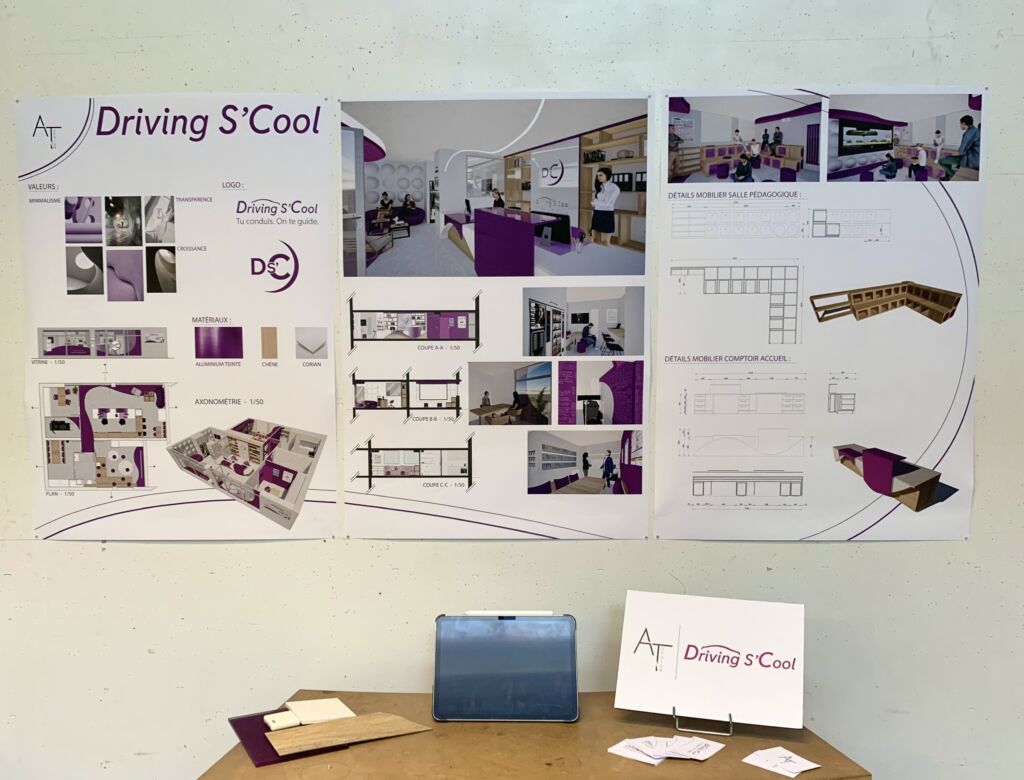 rendu A3, design global, création d'une agence auto-école, mai 2025.4