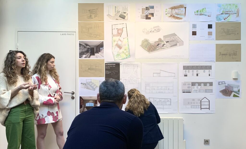 rendu A3, paysage et architecture, le monastère. 1 mars 2025