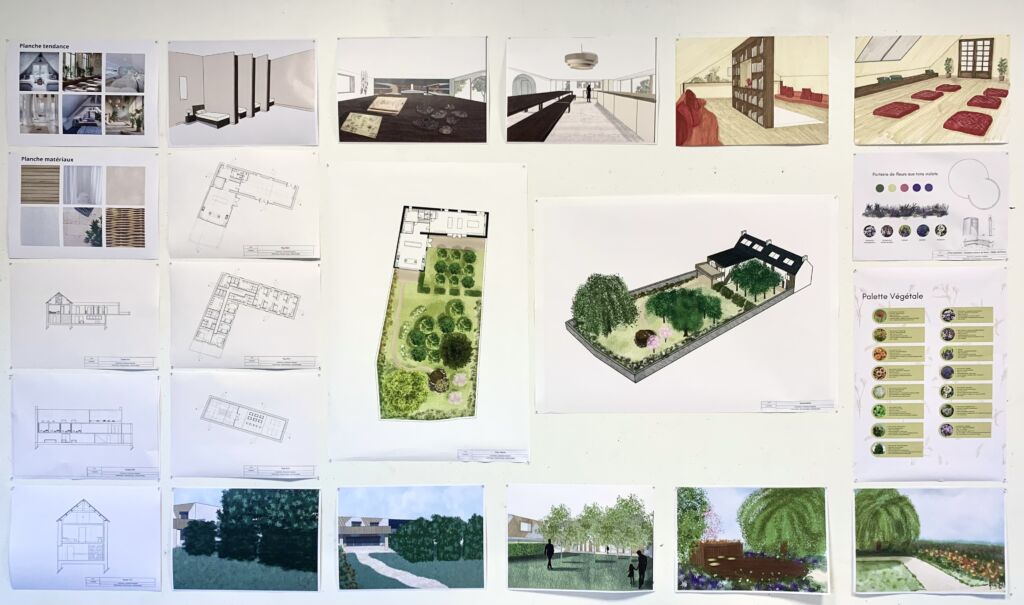 rendu A3, paysage et architecture, le monastère. 6 mars 2025