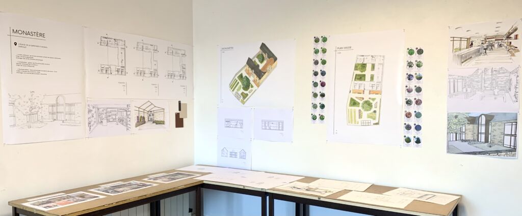 rendu A3, paysage et architecture, le monastère. 7 mars 2025