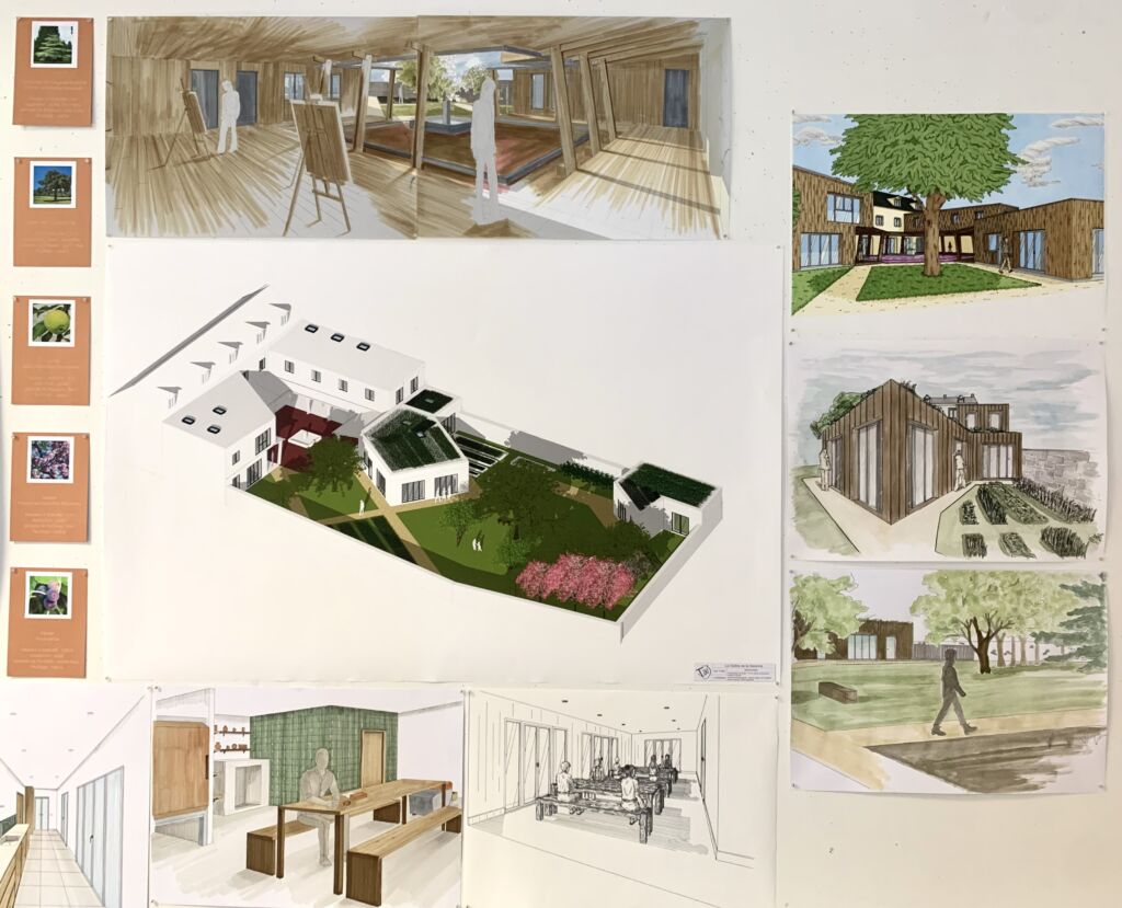 rendu A3, paysage et architecture, le monastère. 8 mars 2025