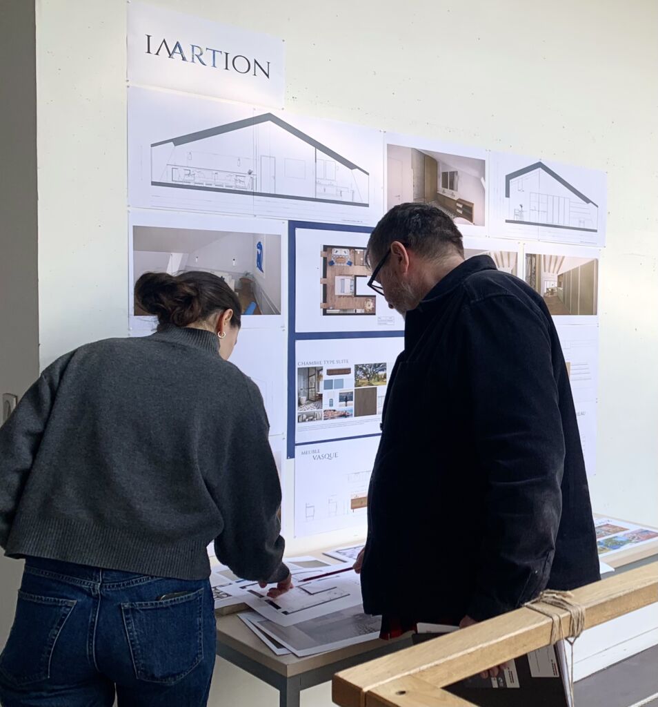 rendu architecture interieure A4, petit hotel. 1 mars 2025