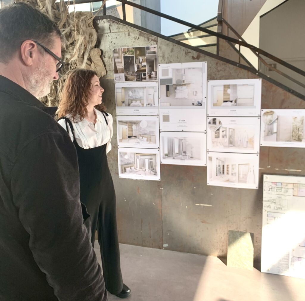 rendu architecture interieure A4, petit hotel. 3 mars 2025