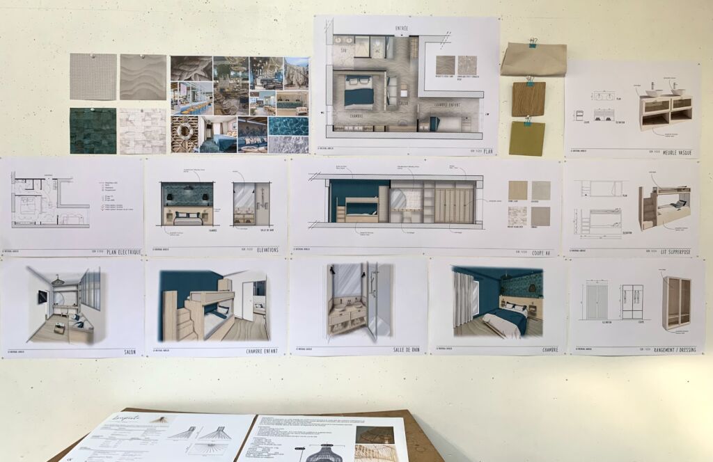 rendu architecture interieure A4, petit hotel. 7 mars 2025